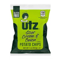 Utz Potato Chips Sour Cream & Onion 유티지 포테이토칩 샤워 크림 앤 어니언 28.3g(1oz) 60개입