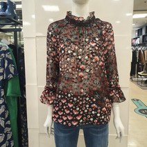 블루페페 부평점 목선 하이넥 쉬폰 블라우스