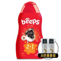 빕스 펫 케어 강아지 순한 샴푸 502ml + 증정 통살간식 2개, 2in1샴푸 단모종 (수박향)