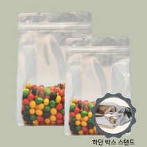 자성팩 PET 투명 박스 지퍼 스탠드 봉투, 14 * 24, 100매