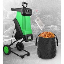 목재 분쇄기 나무 파쇄기 나뭇가지 잔가지 우드칩, 2400W 분쇄기 + 가방 + 30m라인