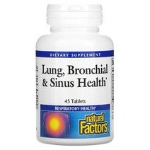 Natural Factors Lung Bronchial Sinus Health 호흡 45 타블렛 정, 1개