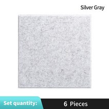 가정용방음부스 방음재 방음아트보드 방음스펀지 6pcs 스퀘어 룸 방음 스튜디오 액세서리 방음 패널 고밀도 음향 방음 인테리어 도어, 은회색, 8mm 중간 밀도