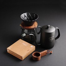 홀츠클로츠 A27 커피드리퍼 블랙에디션 핸드드립세트 스타터키트, 3~4인용(＋2000), 무광블랙
