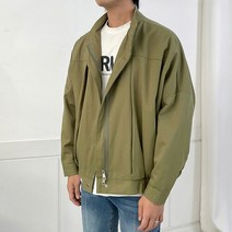 봄 가을 숏 야상 점퍼 자켓 / 스톤 카키 블랙