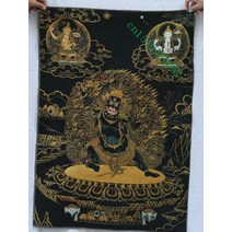불교 탱화 36 인치 티베트 불교 실크 자수 mahakala 분노 신 thangka 그림 벽화, 협력사