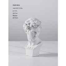 북유럽 문예의 빈티지 스케치 소두상 장식 미니 수지 석고상 장식 모델 하우스 장식, 작은 Wei