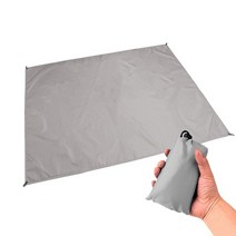 발포매트 300 에어요에어매트 캠핑 두꺼운돗자리 백패킹 200x210cm 접이식 야외 쿠션 휴대용 포켓 초경량 피크닉 담 방습 슬리핑 패드 비치, 밝은 회색