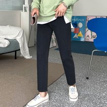 비켄드스튜디오 남성용 9부 10부 블랙 밴딩 데님 팬츠 청바지 [1045]