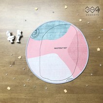 364days 먼지없는 사계절 원형 추상화 패턴 미니 러그 북유럽감성 미니 카페트 발매트 디자인 일러스트 그림 러그 40cm 10종