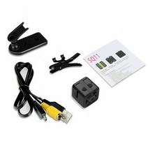 초소형 블랙박스 cctv 적외선 미니 음성 대화 감시 홈 애견 카메라 sq11 720p 무선 보안 웹캠 센서 야간 모션 감지 비디오 녹화 캠 지원 tf 카드, 검은색
