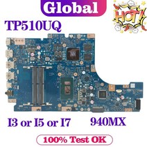 KEFU-노트북 마더보드 TP510UQ ASUS VivoBook TP510U TP510UA TP510UF I3 I5 I7 7 세대/8 세대 UMA/940MX 메인 보드, I3-8130U 940MX
