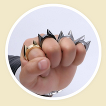 호신용 반지 너클 호신용품 너클반지 무기 호신반지, 실버CM002318