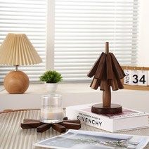 검은 호두 나무 단열 매트 화상 방지 고온 방지 매트 캐서롤 홈 단단한 나무 플레이스 매트 접시 매트 접시 그릇 매트, 월넛