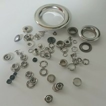 아일렛/하도메/리벳/가시메/스냅/링스냅/스프링스냅/마이깡/똑딱단추/가시단추/가시도트/캡가시/펄가시/싸개단추리필/신주, 니켈, 링스냅15mm10세트