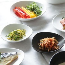 도자기 조약돌 찬기 12.8cm 반찬접시 예쁜접시 무광접시 신혼그릇 3color, 화이트, 1개