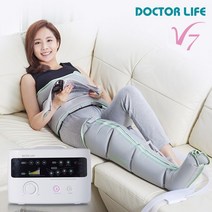 [닥터라이프] V7 공기압 다리 사지압박순환장치/의료기기/국내생산/ 본체+다리+허리세트(화이트 핑크), V7 본체+다리커프+허리커프/핑크