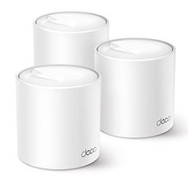 TP-Link Deco X50 메시 WLAN 세트(3팩) AX3000 듀얼 밴드 라우터 및 리피터(최대 604m² 범위 WPA3 대형 주택에 이상적 Amazon Alexa와 호환 9X 기가비트 포트) 흰색 -13608, 3개 부품