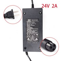 전동킥보드배터리 24V 36V 48V 60V 2A 전기 자전거 스쿠터 전기 충전기 호버 보드 밸런스 휠, 09 24V C