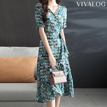 비바로그 비바로그 시아 도트나염 랩스타일 원피스