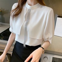 MOSAIRATION여성 찰랑 반팔 베이직셔츠 남방