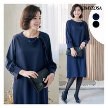 [김여사] 올리나 리본진주 원피스 엄마옷/마담옷/중년여성/40대/50대