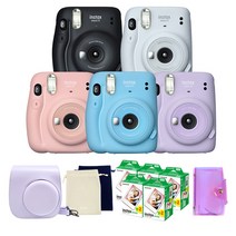 인스탁스 미니11 폴라로이드+전용가방+필름100장+홀로그램1단앨범+로고파우치 SET, 1개, 스카이블루