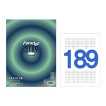 한국폼텍 LS-3189 분류표기용 라벨지 189칸 100매 LS3189