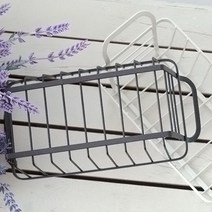 양파 감자 야채보관용 양손 철바구니 멀티바스켓 옷정리 소품바구니, 화이트