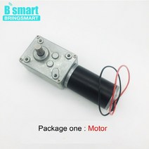 Bringmart-70kg.cm 토크 DC 웜 기어드 모터 12V 24V 미니 기어 박스 DIY 커튼 기계용 자동 잠금 엔진 반전, 17 24V 160rpm_05 Package five