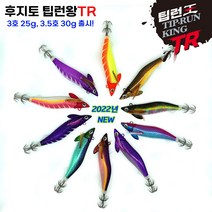 후지토 팁런에기 팁런왕TR 22년 신형 무늬오징어 보트에깅 선상 루어 FUJITO, 팁런왕TR 3.5호 30g, 05. 퍼플/레드