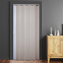 EKMALL 홀딩도어 자바라 편개 싱글 연그레이 가로사이즈 76cm x 세로사이즈