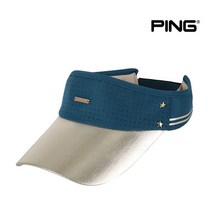 핑골프여성 벌 디테일 배색 썬 캡 P12102CP661_TQ, 56, TQ