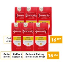커뮤니티커피 그라운드 커피 16oz Community Coffee Coffee and Chicory, 6팩