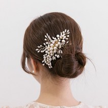 스웨드블랑 클레이진주헤어핀 셀프웨딩 돌잔치 한복 헤어악세사리
