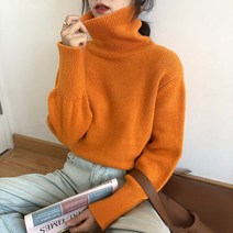 SURBORT 터틀넥 니트 여 풀오버 루즈핏 긴팔 가을 겨울 코디 니트