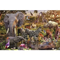 성인을 위한 Ravensburger 아프리카 동물 3000피스 직소 퍼즐 u2013 Softclick 기술은 조각들이 완벽하게 맞물린다는 것을 의미합니다
