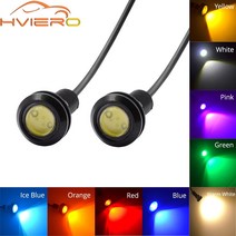 2x18mm 자동 자동차 Led 독수리 눈 DRL 낮 실행 조명 오토바이 백업 반전 주차 신호 램프 방수 안개 전구|car led|signal lampfog lamp bulb, 1개, Orange, 단일