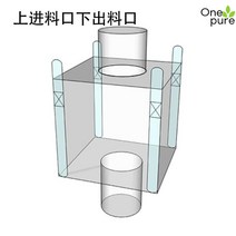 톤백마대 현장 자루 산업용 농업용 폐기물 공사용, 500kg에서 1, 2톤, 상부 공급 소구 - 하부 배출구