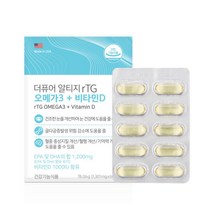 100세 건강 더퓨어 엔초비 rTG 알티지 오메가3 1200mg 비타민D 1000IU 1박스 2개월분 눈건강 EPA DHA(955727)