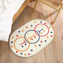 미끄럼방지 동그란 여아방 단모 러그 아이방 침실러그 자취방 서재 캠핑러그 원룸 안방 캠핑용 침실 북유럽
