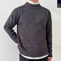 그린라인 봄가을 데일리 남자 어깨 넓어보이는 셔츠 레이어드 긴팔니트