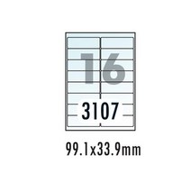 [폼텍] 레이저용 방수라벨 PP-3107 10매 16칸 99.1x33.9mm