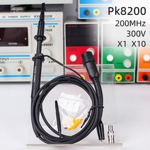 P6100 오실로스코프 프로브 키트 100MHz 200MHz 300MHz Mayitr 고정밀 스코프 분석기 X1 X10 악어 클립 테스트 리드, PK8200, CN