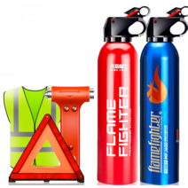 자동차 소화기 물 기반 개인 소형 휴대용 가족 소방 장비, I 고성능 21B 소화 레벨 + 고정 브래킷  차량 가