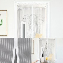스트라이프 문 모기장 (화이트) 베란다방충망설치 현관방충문설치 슬라이드방충망