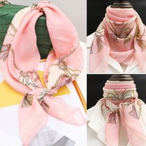 케이엠 쉬폰 쁘띠 여성 스카프 간절기 6종 디자인