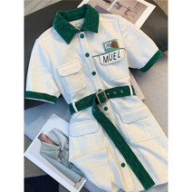 화이트 골프 점프수트 미니멀 세련된 골프 캐주얼 원피스, 상세 페이지 참고