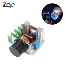 모타컨트롤러 모터 속도 제어기 AC 220V 2000W 가변 모터 속도 컨트롤러 조절기 LED SCR 전자, 한개옵션0