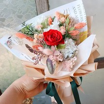 리리스 프리저브드-프렌치레드로즈 꽃다발 생화택배 프리저브드 정기구독 드라이플라워
